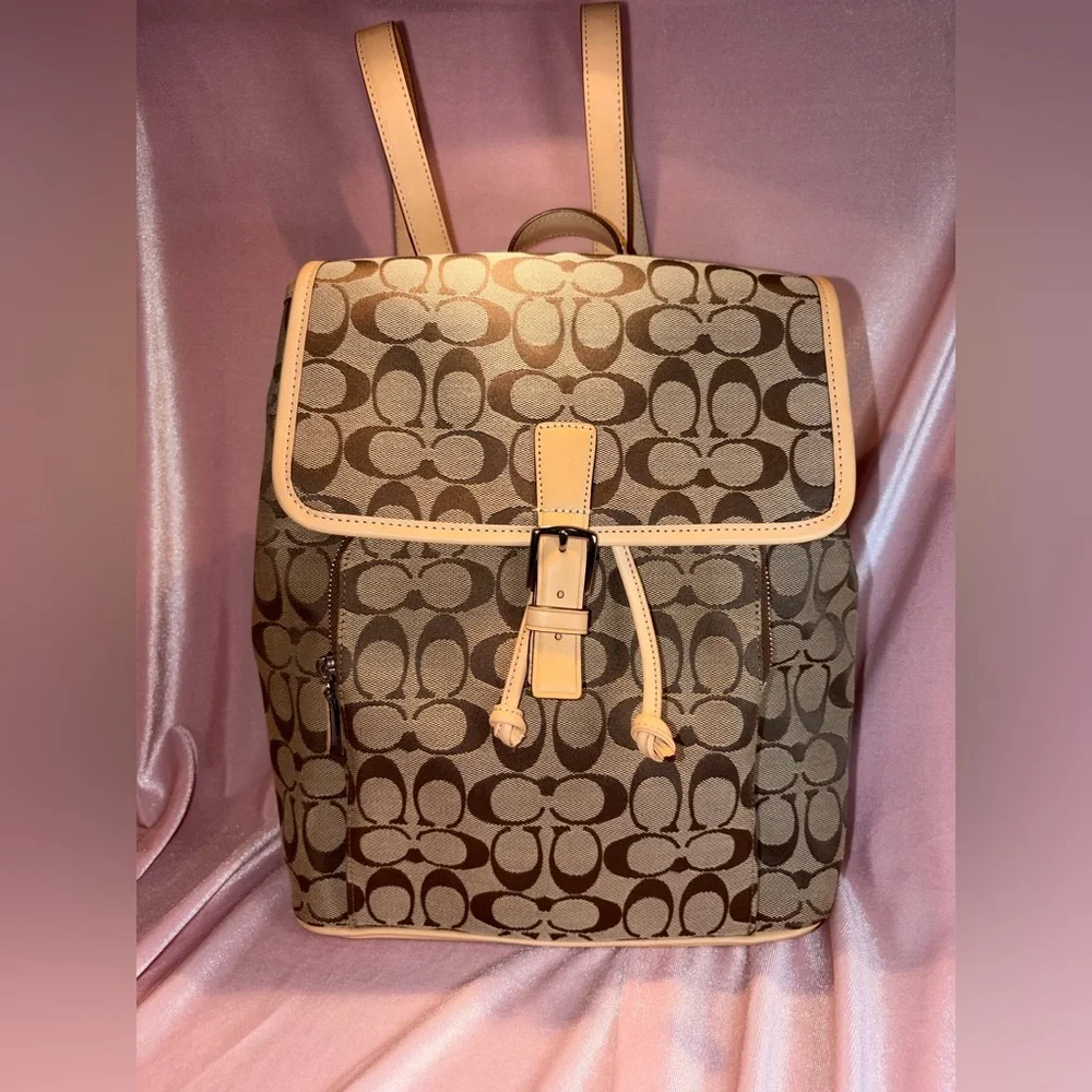 Coach | Bags | Coach Signature Canvas Drawstring Backpack In  display picture 2